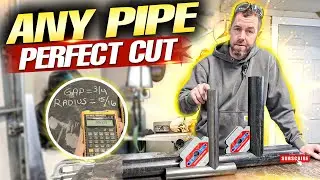 How to Cope ANY Size Pipe PERFECTLY (Find Your Exact Chop Saw Angle)