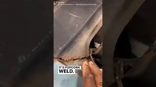 Popcorn Welds! Not Allowed! #hownottoweld #welding #shorts #car #autobody #restoration #restomod