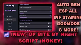 🌌 (NEW) OP Bite By Night Script | Auto Gen, Esp, Godmode, Inf Stamina & More (No Key)
