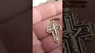 удивительная находка. крест с вязью вместо проб.