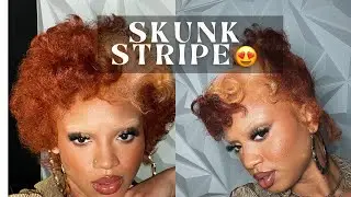 DOING A SKUNK STRIPE ON MY AUBURN/GINGER HAIR
