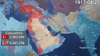 World War I: Middle East Every Day using Google Earth