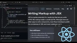 JSX: Syntax Extension - Writing Markup with JSX. React.