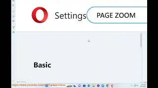 Enable/adjust Page Zoom in Opera Browser