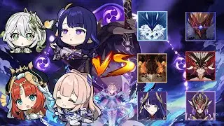 Genshin Impact : 5 star Hyperbloom Team vs All Weekly Boss (Co-Op)