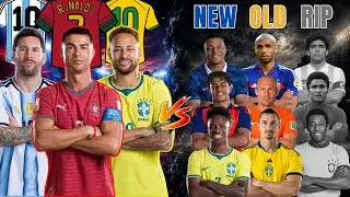 Messi Ronaldo Neymar VS New Old RIP Legends – Pele Maradona Mbappe Yamal Vinicius