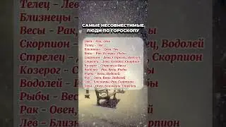 Самые несовместимые люди по гороскопу  #гороскоп  #astrology  #астрология #знакизодиака