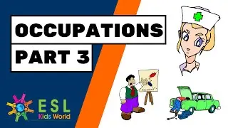 👩🏼‍✈️Learn Jobs and Occupations Vocabulary Part 3 | ESL Kids World