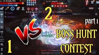 MIR4 - Red boss hunt contest 2 vs 1 | part 1