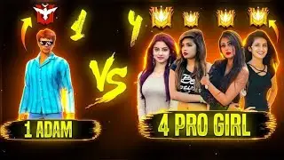 1vs 4 pro girl's squad 🔥🔥 || DEAD-STAR 1 vs 4 op gameplay || freefire
