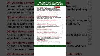 Amazon Interview Questions and Answers