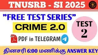 #TNUSRB-SI FREE TEST SERIES || உளவியல் 60/60 மாறா நாம ஜெயிச்சிட்டோம் | காக்கியின் வேட்டை ஆரம்பம் #pc