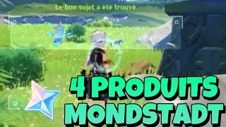 GUIDE 4 PRODUITS DE MONDSTADT TEINTE DU JARDIN VIOLET LYRISME DES ASTRES ! Genshin impact