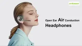 Wireless Bluetooth Headsets with Microphone Detachable Mute Button Open Ear Trucker Headphones