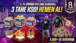 3 CODES FOR THE 8TH ANNIVERSARY CELEBRATION CARNIVAL - WIN A FREE CHARACTER COUPON - PUBG Mobile