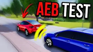 AEB TEST on random cars! (Greenville Roblox)