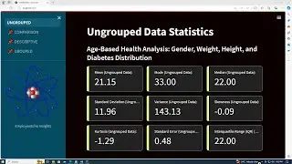 Business Analysis Web Dashboard with Streamlit: Central Tendency & Variability for Ungrouped Data