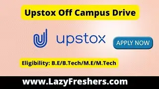Upstox Off Campus Drive Internship 2024 | Up To 6 LPA #hiring #jobs