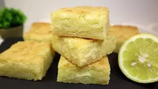Fudgy Lemon Blondies | Lemon Brownies Recipe