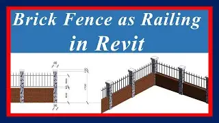 Modern Brick Fence as Railing in Revit
