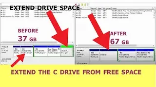 How to extend C drive from free space.