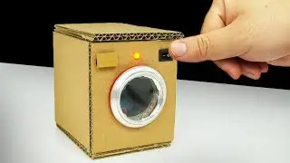 DIY How to make Washing Machine from Cardboard