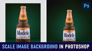 How to scale image background in photoshop