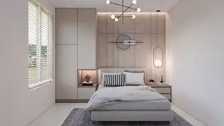 Sketchup interior design #54 Make a bedroom design and rendering by enscape