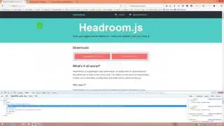 How to use intelligent menu by headroom jquery plugin.