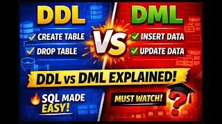 DDL vs DML in SQL | Difference Explained with Real Examples | SQL for Beginners