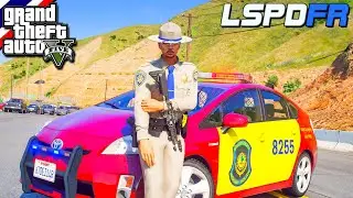 GTA V - LSPDFR มาเป็นตำรวจในเกม GTA V ตํารวจทางหลวง กับภารกิจตรวจจับความเร็วรถ บนทางด่วน 