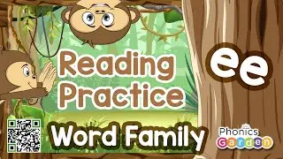 EE | Practice Reading | Word Family | Monkey Phonics | Phonics Garden