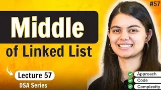 Middle of a Linked List | DSA Series by 