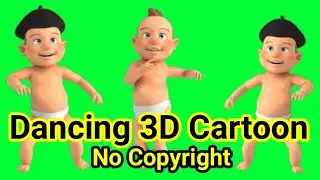 3d cartoon dance green screen l Dancing baby cartoon green screen Green Screen Animation Video