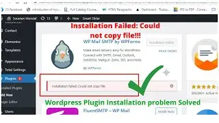 Wordpress Plugin Installation Problem Failed Could not Copy File in Bangla
