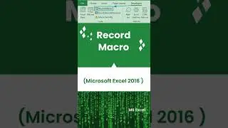 Microsoft Excel 2016 - Recording a Macro 