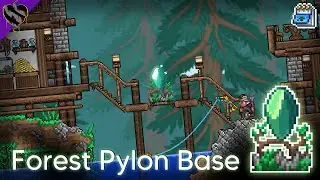 Forest Pylon Base: Semi-Modern Design ▫ Terraria 1.4 Pylon Builds