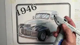 First time Copic Air Brush System on a 46 Chevy Truck