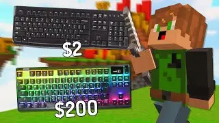 Bedwars with a $2 Office Keyboard vs $200 Gaming Keyboard