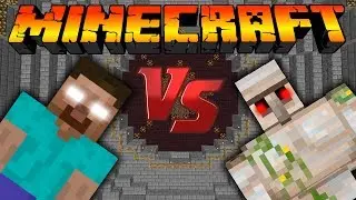 Херобрин VS Железный голем:Битва мобов в Minecraft [Minecraft Mob Battle]