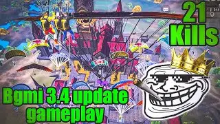 bgmi 3.4 update gameplay || 21 🤯 || bgmi new update