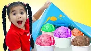 Annie and Suri Like To Make Ice Creams For Kids
