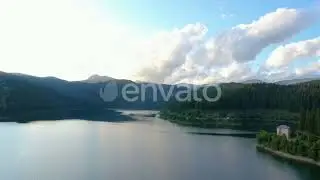 Evening Lake Aerial Panorama 17 | Stock Footage - Envato elements