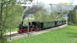 Preßnitztalbahn - Pfingstdampf 2021 mit 4 IVK und VIK
