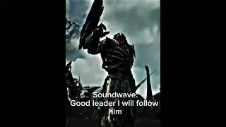 What Soundwave thinking about Megatron 