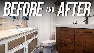 Under $1500 DIY Modern Bathroom Renovation || Before and After