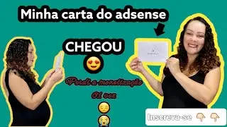 Minha carta  do adsense CHEGOU😭🙏🏻  inserindo o PIN comigo? #googleadsense  #cartadodia #monetização