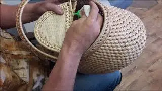Плетение пикниковой корзиночки часть 4