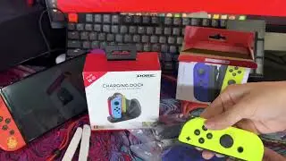 Nintendo Switch Joy Con Blue Neon Yellow | Pair to 4 Players #nintendoswitch #joycon #pair4players