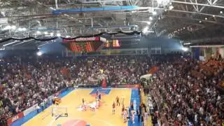Nadglašavanje himne Evrolige u Vršcu protiv Efesa